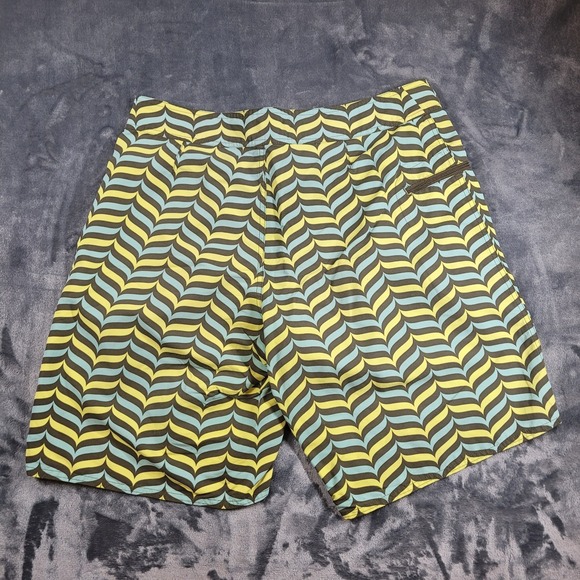 Patagonia Swimming Trunks Mens 34x9 Multi-Colored Geometric Board Shorts - Picture 5 of 8